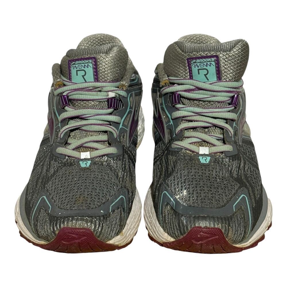 Brooks Ravenna 6 Gray Mint Plum Running Sneakers Women's Size 8 - Picture 3 of 8